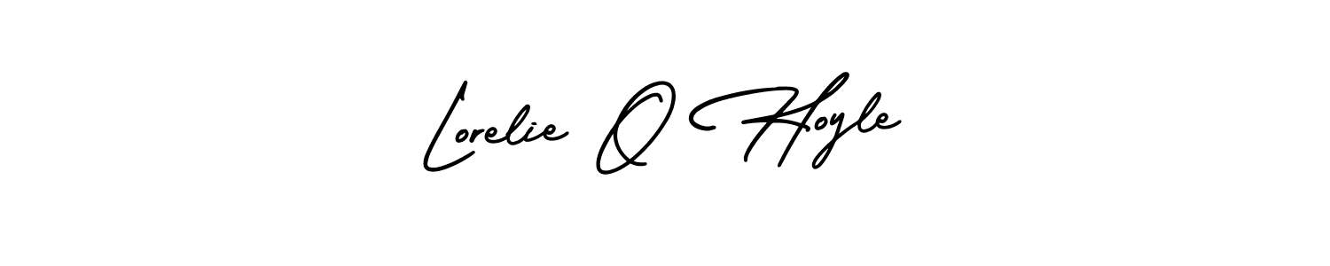 This is the best signature style for the Lorelie O Hoyle name. Also you like these signature font (AmerikaSignatureDemo-Regular). Mix name signature. Lorelie O Hoyle signature style 3 images and pictures png