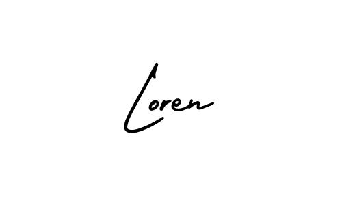 Make a beautiful signature design for name Loren. With this signature (AmerikaSignatureDemo-Regular) style, you can create a handwritten signature for free. Loren signature style 3 images and pictures png