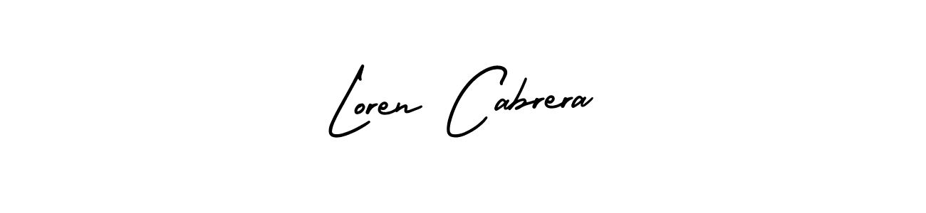 Make a beautiful signature design for name Loren Cabrera. With this signature (AmerikaSignatureDemo-Regular) style, you can create a handwritten signature for free. Loren Cabrera signature style 3 images and pictures png