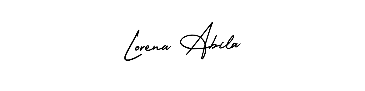 Design your own signature with our free online signature maker. With this signature software, you can create a handwritten (AmerikaSignatureDemo-Regular) signature for name Lorena Abila. Lorena Abila signature style 3 images and pictures png