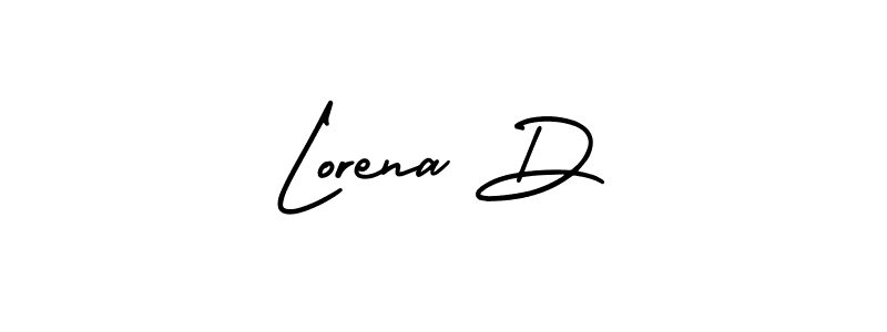 AmerikaSignatureDemo-Regular is a professional signature style that is perfect for those who want to add a touch of class to their signature. It is also a great choice for those who want to make their signature more unique. Get Lorena D name to fancy signature for free. Lorena D signature style 3 images and pictures png