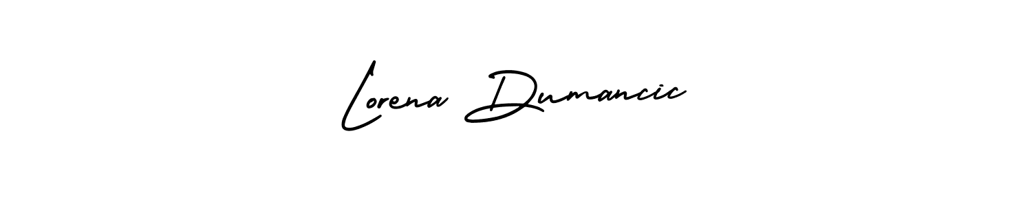 How to make Lorena Dumancic signature? AmerikaSignatureDemo-Regular is a professional autograph style. Create handwritten signature for Lorena Dumancic name. Lorena Dumancic signature style 3 images and pictures png