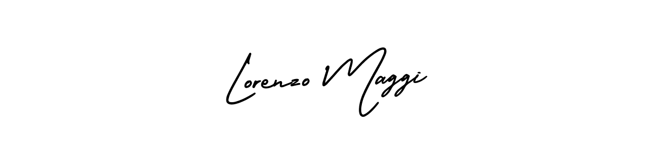 You should practise on your own different ways (AmerikaSignatureDemo-Regular) to write your name (Lorenzo Maggi) in signature. don't let someone else do it for you. Lorenzo Maggi signature style 3 images and pictures png