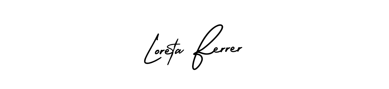 Also we have Loreta Ferrer name is the best signature style. Create professional handwritten signature collection using AmerikaSignatureDemo-Regular autograph style. Loreta Ferrer signature style 3 images and pictures png