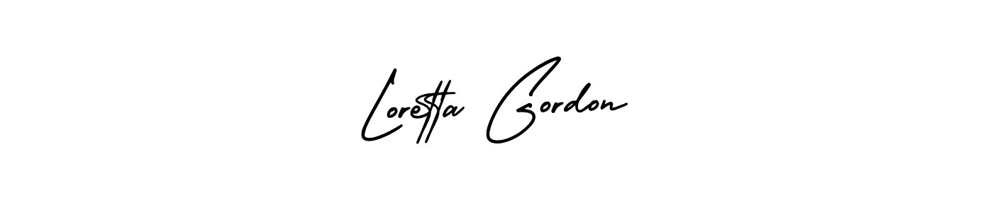 Also we have Loretta Gordon name is the best signature style. Create professional handwritten signature collection using AmerikaSignatureDemo-Regular autograph style. Loretta Gordon signature style 3 images and pictures png