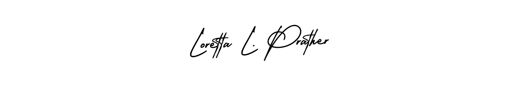 Similarly AmerikaSignatureDemo-Regular is the best handwritten signature design. Signature creator online .You can use it as an online autograph creator for name Loretta L. Prather. Loretta L. Prather signature style 3 images and pictures png