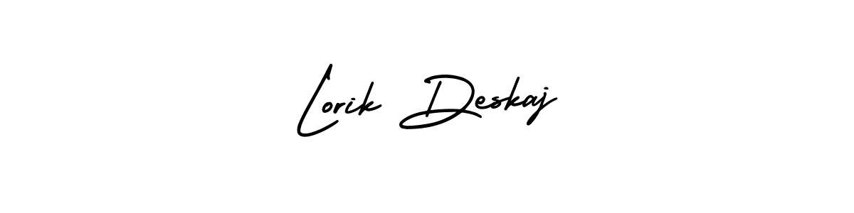 How to make Lorik Deskaj name signature. Use AmerikaSignatureDemo-Regular style for creating short signs online. This is the latest handwritten sign. Lorik Deskaj signature style 3 images and pictures png