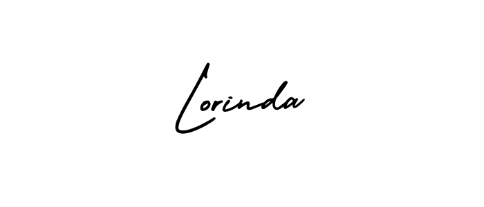 Use a signature maker to create a handwritten signature online. With this signature software, you can design (AmerikaSignatureDemo-Regular) your own signature for name Lorinda. Lorinda signature style 3 images and pictures png