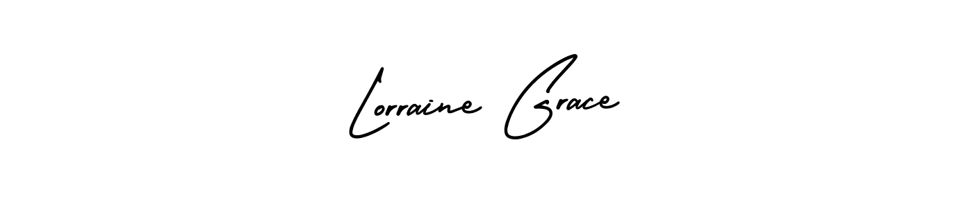 This is the best signature style for the Lorraine Grace name. Also you like these signature font (AmerikaSignatureDemo-Regular). Mix name signature. Lorraine Grace signature style 3 images and pictures png