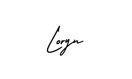 The best way (AmerikaSignatureDemo-Regular) to make a short signature is to pick only two or three words in your name. The name Loryn include a total of six letters. For converting this name. Loryn signature style 3 images and pictures png