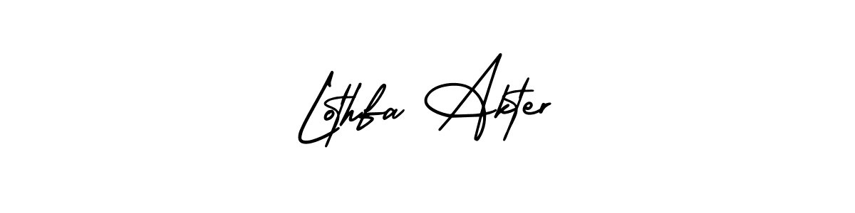It looks lik you need a new signature style for name Lothfa Akter. Design unique handwritten (AmerikaSignatureDemo-Regular) signature with our free signature maker in just a few clicks. Lothfa Akter signature style 3 images and pictures png