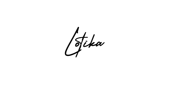 Use a signature maker to create a handwritten signature online. With this signature software, you can design (AmerikaSignatureDemo-Regular) your own signature for name Lotika. Lotika signature style 3 images and pictures png