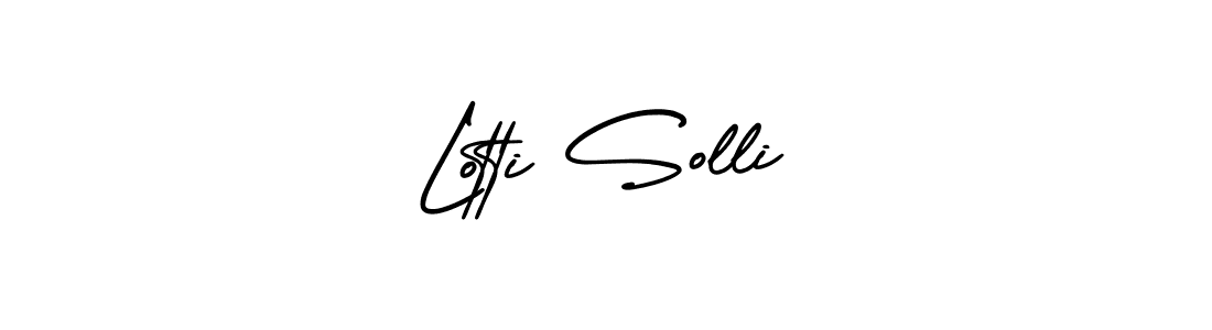 Lotti Solli stylish signature style. Best Handwritten Sign (AmerikaSignatureDemo-Regular) for my name. Handwritten Signature Collection Ideas for my name Lotti Solli. Lotti Solli signature style 3 images and pictures png