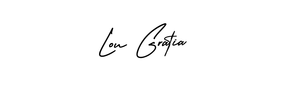 Create a beautiful signature design for name Lou Gratia. With this signature (AmerikaSignatureDemo-Regular) fonts, you can make a handwritten signature for free. Lou Gratia signature style 3 images and pictures png