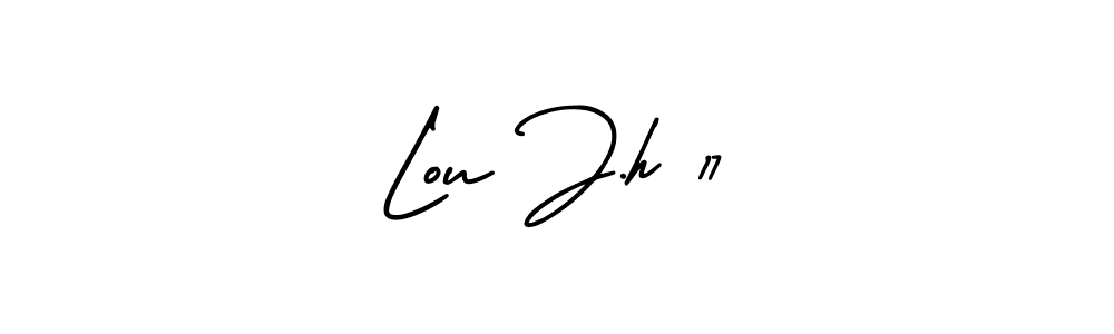 Design your own signature with our free online signature maker. With this signature software, you can create a handwritten (AmerikaSignatureDemo-Regular) signature for name Lou J.h 17. Lou J.h 17 signature style 3 images and pictures png