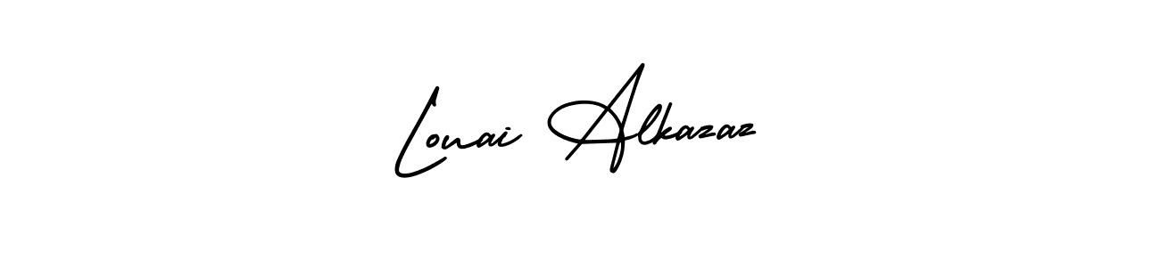 Make a beautiful signature design for name Louai Alkazaz. With this signature (AmerikaSignatureDemo-Regular) style, you can create a handwritten signature for free. Louai Alkazaz signature style 3 images and pictures png