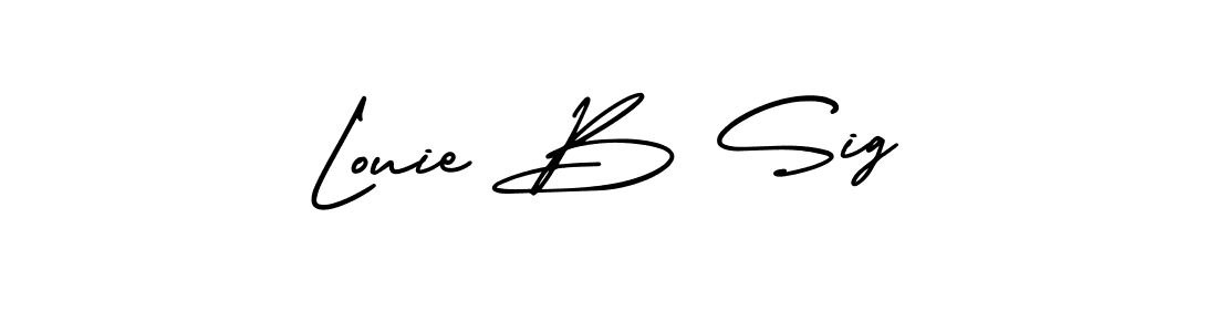 It looks lik you need a new signature style for name Louie B Sig. Design unique handwritten (AmerikaSignatureDemo-Regular) signature with our free signature maker in just a few clicks. Louie B Sig signature style 3 images and pictures png