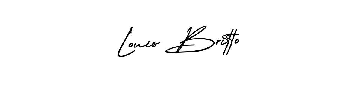 Louis Britto stylish signature style. Best Handwritten Sign (AmerikaSignatureDemo-Regular) for my name. Handwritten Signature Collection Ideas for my name Louis Britto. Louis Britto signature style 3 images and pictures png