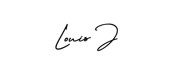 if you are searching for the best signature style for your name Louis J. so please give up your signature search. here we have designed multiple signature styles  using AmerikaSignatureDemo-Regular. Louis J signature style 3 images and pictures png