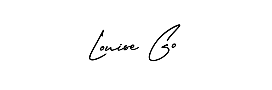 The best way (AmerikaSignatureDemo-Regular) to make a short signature is to pick only two or three words in your name. The name Louise Go include a total of six letters. For converting this name. Louise Go signature style 3 images and pictures png