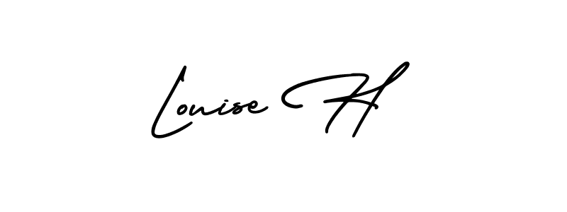 Louise H stylish signature style. Best Handwritten Sign (AmerikaSignatureDemo-Regular) for my name. Handwritten Signature Collection Ideas for my name Louise H. Louise H signature style 3 images and pictures png