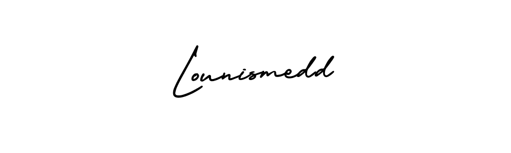 Make a beautiful signature design for name Lounismedd. With this signature (AmerikaSignatureDemo-Regular) style, you can create a handwritten signature for free. Lounismedd signature style 3 images and pictures png