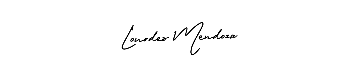 Use a signature maker to create a handwritten signature online. With this signature software, you can design (AmerikaSignatureDemo-Regular) your own signature for name Lourdes Mendoza. Lourdes Mendoza signature style 3 images and pictures png