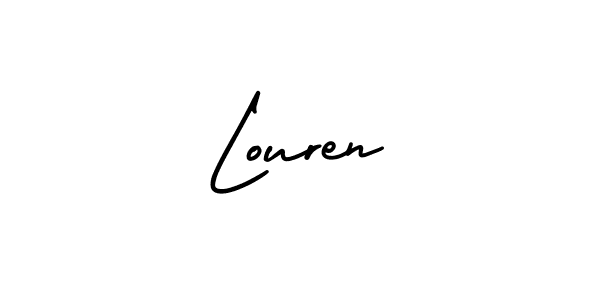 Make a beautiful signature design for name Louren. With this signature (AmerikaSignatureDemo-Regular) style, you can create a handwritten signature for free. Louren signature style 3 images and pictures png