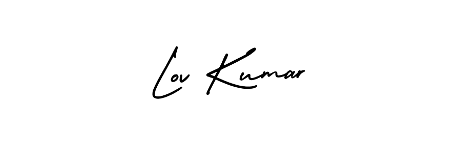 How to make Lov Kumar signature? AmerikaSignatureDemo-Regular is a professional autograph style. Create handwritten signature for Lov Kumar name. Lov Kumar signature style 3 images and pictures png