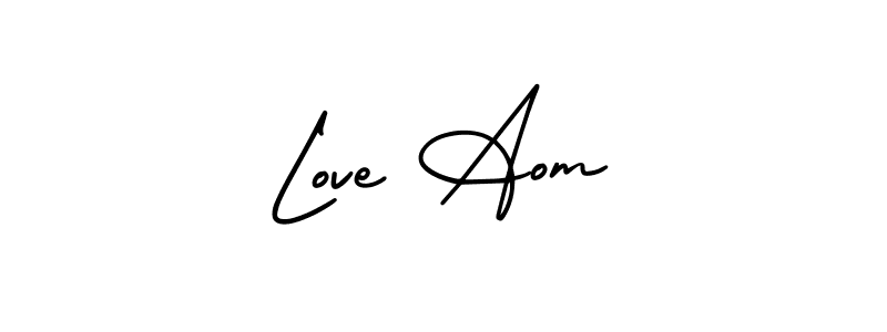 Similarly AmerikaSignatureDemo-Regular is the best handwritten signature design. Signature creator online .You can use it as an online autograph creator for name Love Aom. Love Aom signature style 3 images and pictures png