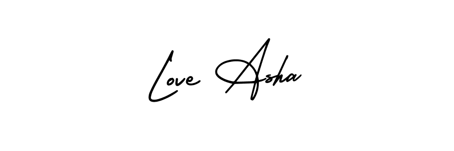 Also we have Love Asha name is the best signature style. Create professional handwritten signature collection using AmerikaSignatureDemo-Regular autograph style. Love Asha signature style 3 images and pictures png