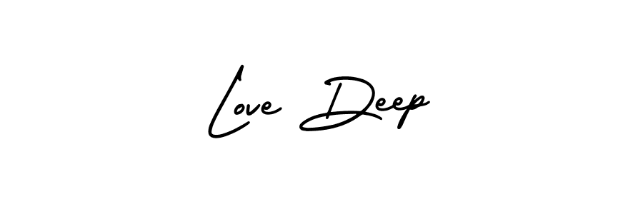 How to make Love Deep name signature. Use AmerikaSignatureDemo-Regular style for creating short signs online. This is the latest handwritten sign. Love Deep signature style 3 images and pictures png