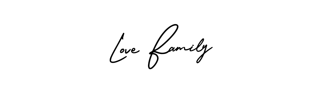 Also we have Love Family name is the best signature style. Create professional handwritten signature collection using AmerikaSignatureDemo-Regular autograph style. Love Family signature style 3 images and pictures png