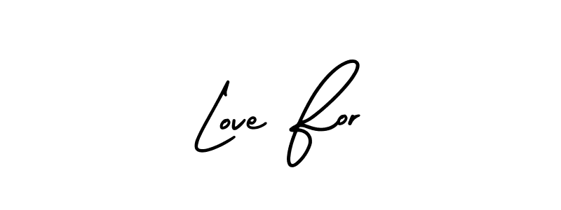 Create a beautiful signature design for name Love For. With this signature (AmerikaSignatureDemo-Regular) fonts, you can make a handwritten signature for free. Love For signature style 3 images and pictures png