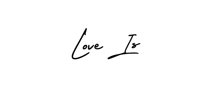 The best way (AmerikaSignatureDemo-Regular) to make a short signature is to pick only two or three words in your name. The name Love Is include a total of six letters. For converting this name. Love Is signature style 3 images and pictures png