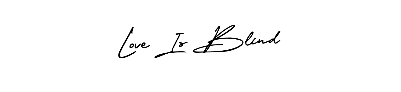 Create a beautiful signature design for name Love Is Blind. With this signature (AmerikaSignatureDemo-Regular) fonts, you can make a handwritten signature for free. Love Is Blind signature style 3 images and pictures png