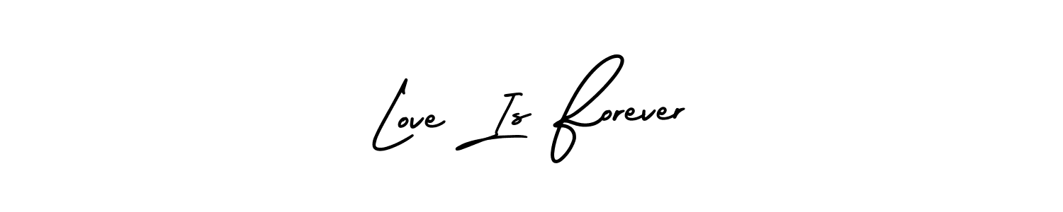 How to make Love Is Forever name signature. Use AmerikaSignatureDemo-Regular style for creating short signs online. This is the latest handwritten sign. Love Is Forever signature style 3 images and pictures png