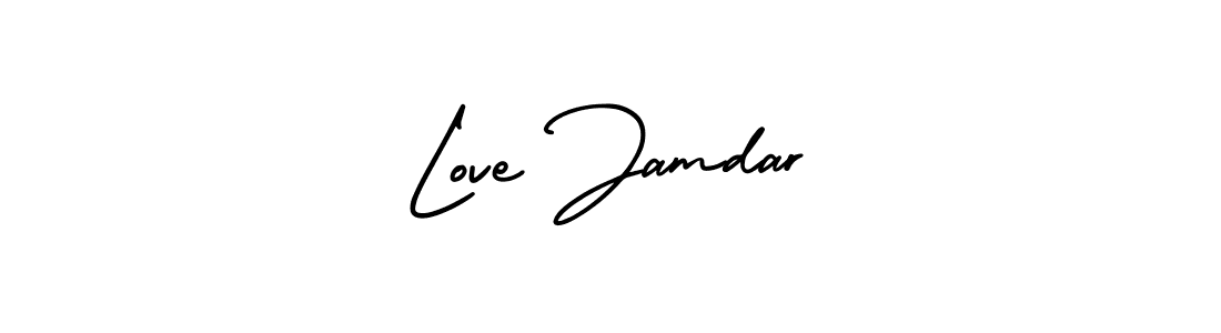 How to make Love Jamdar name signature. Use AmerikaSignatureDemo-Regular style for creating short signs online. This is the latest handwritten sign. Love Jamdar signature style 3 images and pictures png