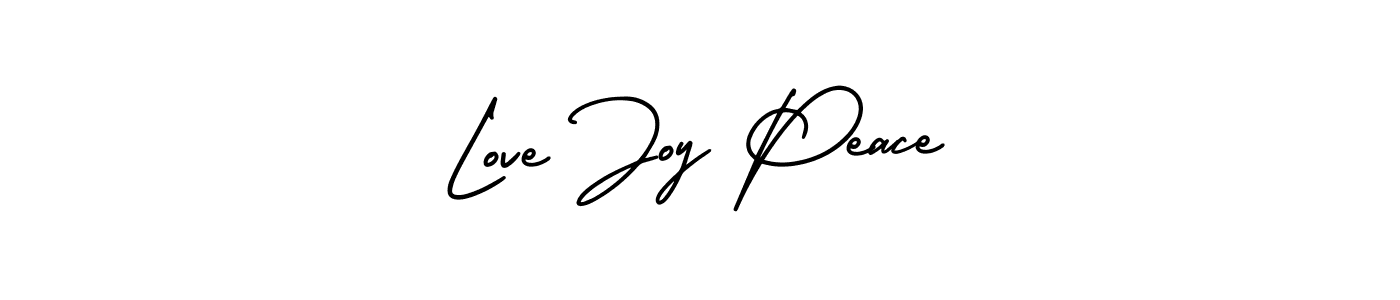 Use a signature maker to create a handwritten signature online. With this signature software, you can design (AmerikaSignatureDemo-Regular) your own signature for name Love Joy Peace. Love Joy Peace signature style 3 images and pictures png
