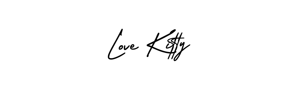 Love Kitty stylish signature style. Best Handwritten Sign (AmerikaSignatureDemo-Regular) for my name. Handwritten Signature Collection Ideas for my name Love Kitty. Love Kitty signature style 3 images and pictures png