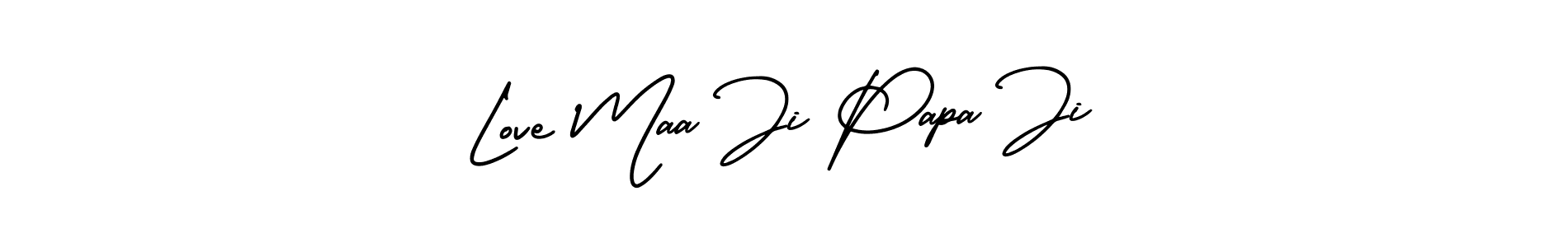 AmerikaSignatureDemo-Regular is a professional signature style that is perfect for those who want to add a touch of class to their signature. It is also a great choice for those who want to make their signature more unique. Get Love Maa Ji Papa Ji name to fancy signature for free. Love Maa Ji Papa Ji signature style 3 images and pictures png