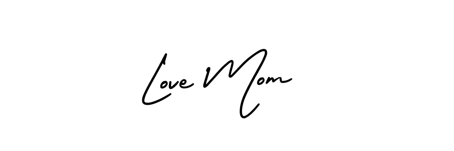 This is the best signature style for the Love Mom  name. Also you like these signature font (AmerikaSignatureDemo-Regular). Mix name signature. Love Mom  signature style 3 images and pictures png