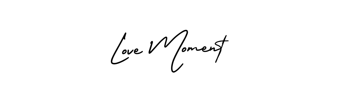 You should practise on your own different ways (AmerikaSignatureDemo-Regular) to write your name (Love Moment) in signature. don't let someone else do it for you. Love Moment signature style 3 images and pictures png