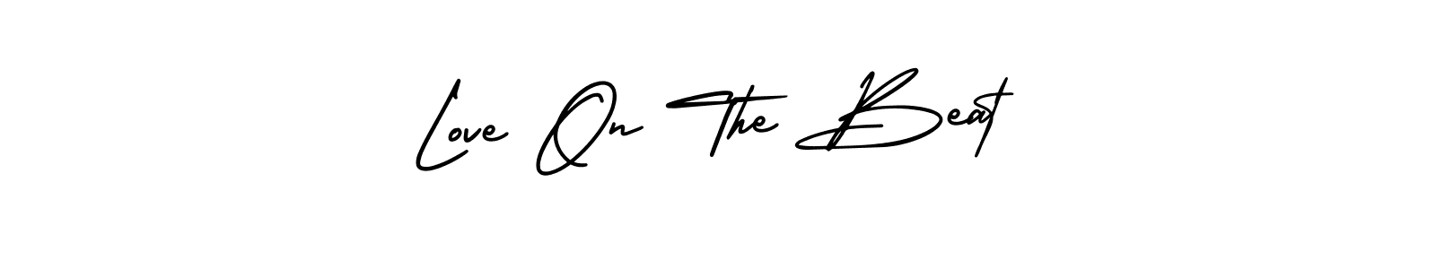 How to make Love On The Beat signature? AmerikaSignatureDemo-Regular is a professional autograph style. Create handwritten signature for Love On The Beat name. Love On The Beat signature style 3 images and pictures png