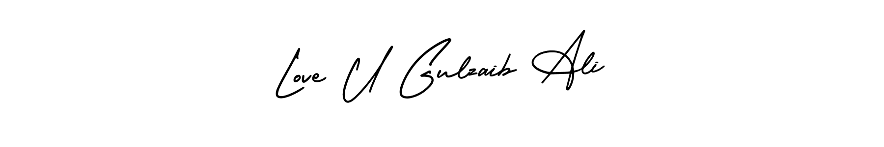 The best way (AmerikaSignatureDemo-Regular) to make a short signature is to pick only two or three words in your name. The name Love U Gulzaib Ali include a total of six letters. For converting this name. Love U Gulzaib Ali signature style 3 images and pictures png