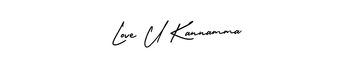 How to Draw Love U Kannamma signature style? AmerikaSignatureDemo-Regular is a latest design signature styles for name Love U Kannamma. Love U Kannamma signature style 3 images and pictures png
