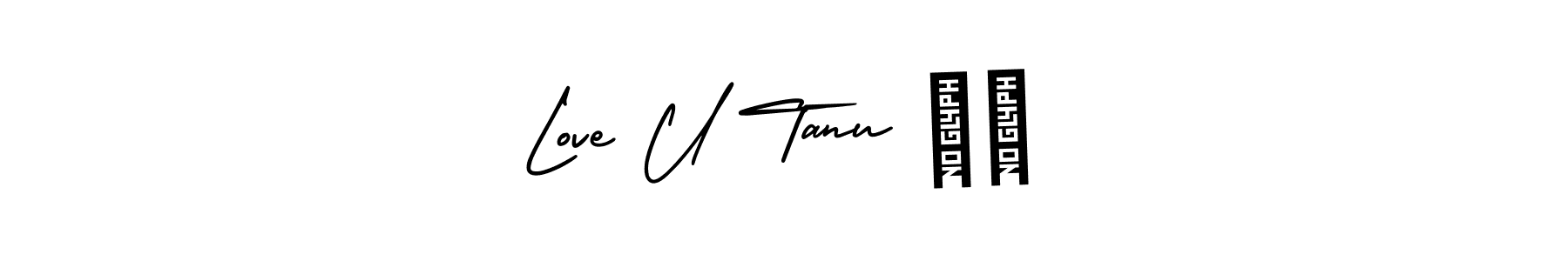 AmerikaSignatureDemo-Regular is a professional signature style that is perfect for those who want to add a touch of class to their signature. It is also a great choice for those who want to make their signature more unique. Get Love U Tanu ❣️ name to fancy signature for free. Love U Tanu ❣️ signature style 3 images and pictures png