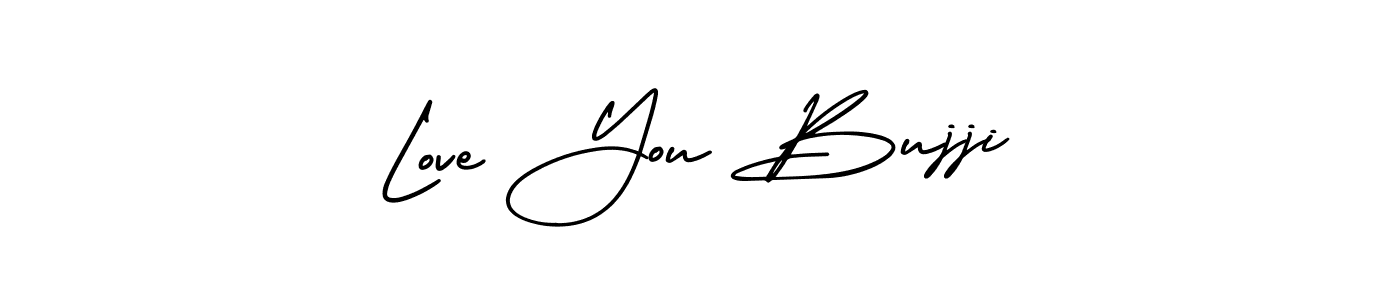 How to make Love You Bujji name signature. Use AmerikaSignatureDemo-Regular style for creating short signs online. This is the latest handwritten sign. Love You Bujji signature style 3 images and pictures png