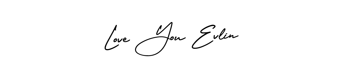 Make a beautiful signature design for name Love You Evlin. With this signature (AmerikaSignatureDemo-Regular) style, you can create a handwritten signature for free. Love You Evlin signature style 3 images and pictures png