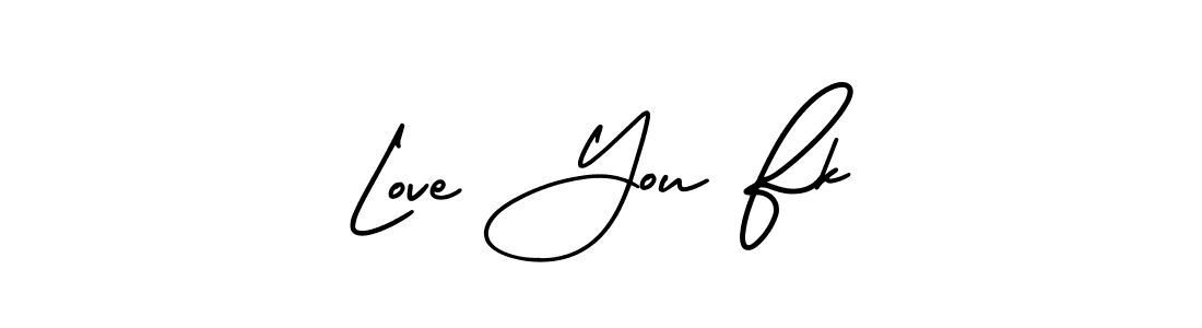 Make a beautiful signature design for name Love You Fk. With this signature (AmerikaSignatureDemo-Regular) style, you can create a handwritten signature for free. Love You Fk signature style 3 images and pictures png